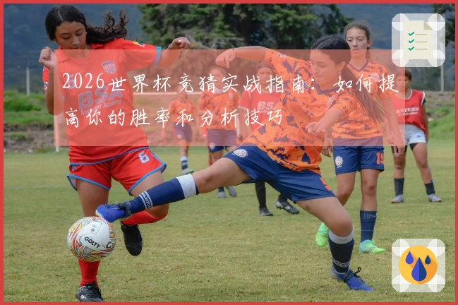 2026世界杯竞猜实战指南：如何提高你的胜率和分析技巧
